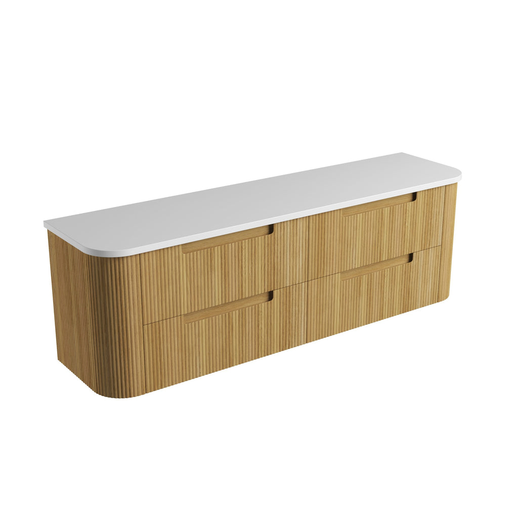 Varcelli Tier Harvest Oak Wall Hung Vanity 1500mm/1800mm
