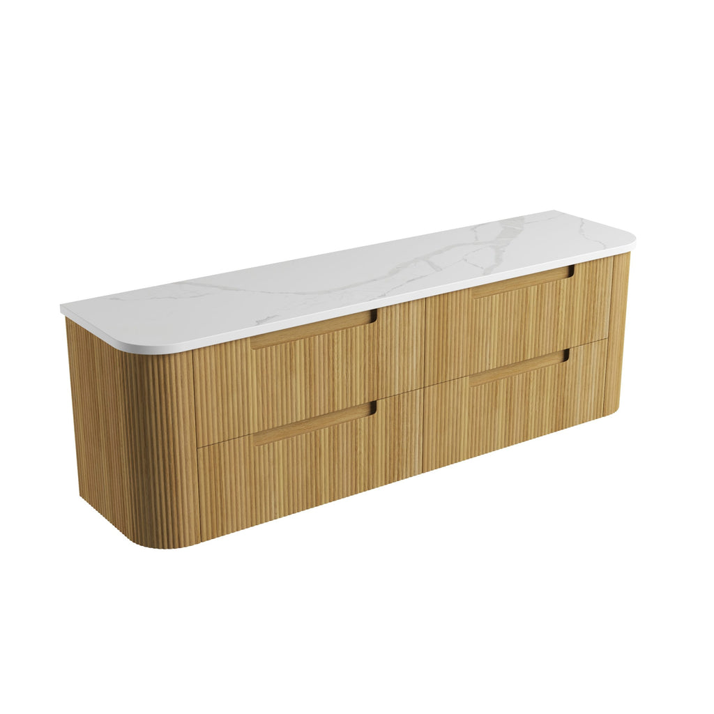 Varcelli Tier Harvest Oak Wall Hung Vanity 1500mm/1800mm