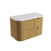 Varcelli Tier Harvest Oak Wall Hung Vanity 750mm/900mm/1200mm - FIL Kitchen Bathroom