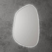 AULIC TARCOOLA ASYMMETRICAL FRAMED LED MIRROR 3 COLOUR LIGHTS BRUSHED NICKEL 550X900MM - FIL Kitchen Bathroom