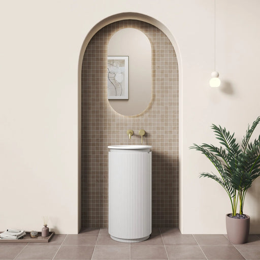 Civaro Floor Standing Matte White Pillar Cabinet - FIL Kitchen Bathroom