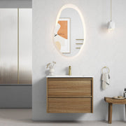 Venetta Framed Wall Hung 750mm Harvest Oak Cabinet - FIL Kitchen Bathroom