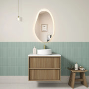 Venetta Fluted Framed Wall Hung 750mm Harvest Oak Cabinet - FIL Kitchen Bathroom
