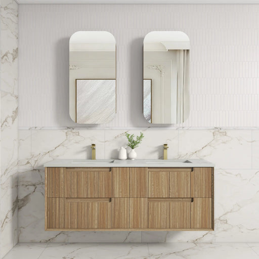 Voulari Vramed Wall Hung 1500mm Harvest Oak Cabinet - FIL Kitchen Bathroom