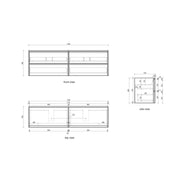 Venetta Framed Wall Hung 1800mm Harvest Oak Cabinet - FIL Kitchen Bathroom