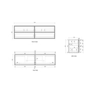 Venetta Fluted Framed Wall Hung 1800mm Harvest Oak Cabinet - FIL Kitchen Bathroom