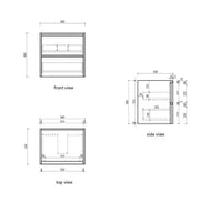 Venetta Framed Wall Hung 600mm Harvest Oak Cabinet - FIL Kitchen Bathroom