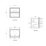 Venetta Fluted Framed Wall Hung 600mm Harvest Oak Cabinet - FIL Kitchen Bathroom