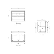 Venetta Framed Wall Hung 750mm Harvest Oak Cabinet - FIL Kitchen Bathroom