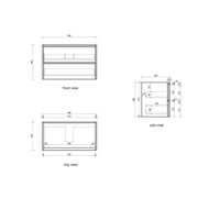 Venetta Framed Wall Hung 900mm Harvest Oak Cabinet - FIL Kitchen Bathroom