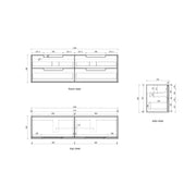 Voulari Framed Wall Hung 1800mm Harvest Oak Cabinet - FIL Kitchen Bathroom