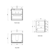 Voulari Framed Wall Hung 600mm Harvest Oak Cabinet - FIL Kitchen Bathroom