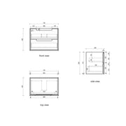 Voulari Framed Wall Hung 750mm Harvest Oak Cabinet - FIL Kitchen Bathroom