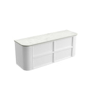Ramee Fluted Wall Hung 1500mm Matte White Cabinet - FIL Kitchen Bathroom