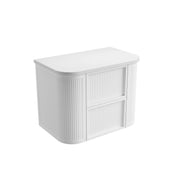Ramee Fluted Wall Hung 750mm Matte White Cabinet - FIL Kitchen Bathroom