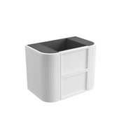 Ramee Fluted Wall Hung 750mm Matte White Cabinet - FIL Kitchen Bathroom