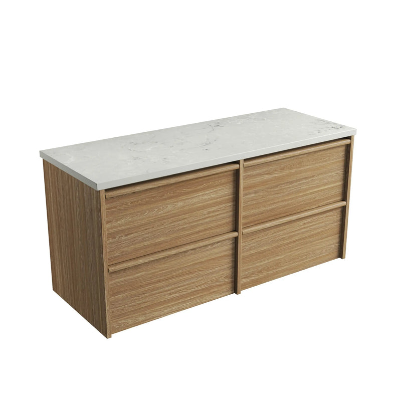 Venetta Framed Wall Hung 1200mm Harvest Oak Cabinet - FIL Kitchen Bathroom