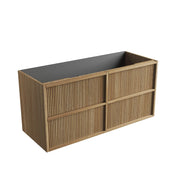 Venetta Fluted Framed Wall Hung 1200mm Harvest Oak Cabinet - FIL Kitchen Bathroom