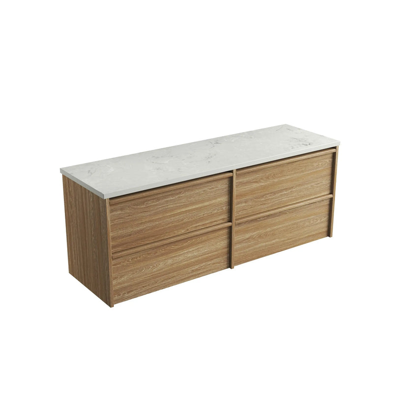 Venetta Framed Wall Hung 1500mm Harvest Oak Cabinet - FIL Kitchen Bathroom