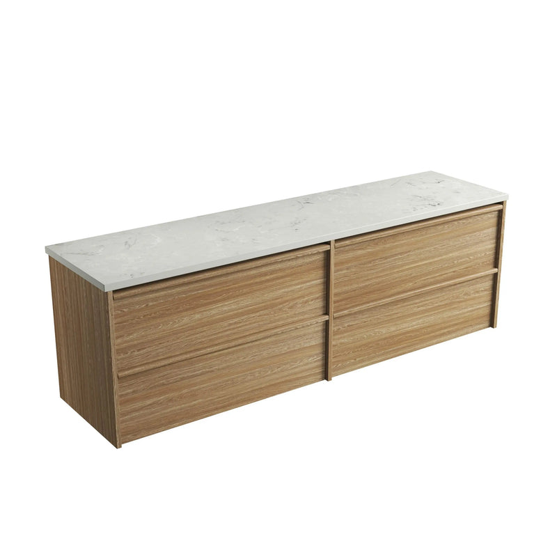 Venetta Framed Wall Hung 1800mm Harvest Oak Cabinet - FIL Kitchen Bathroom