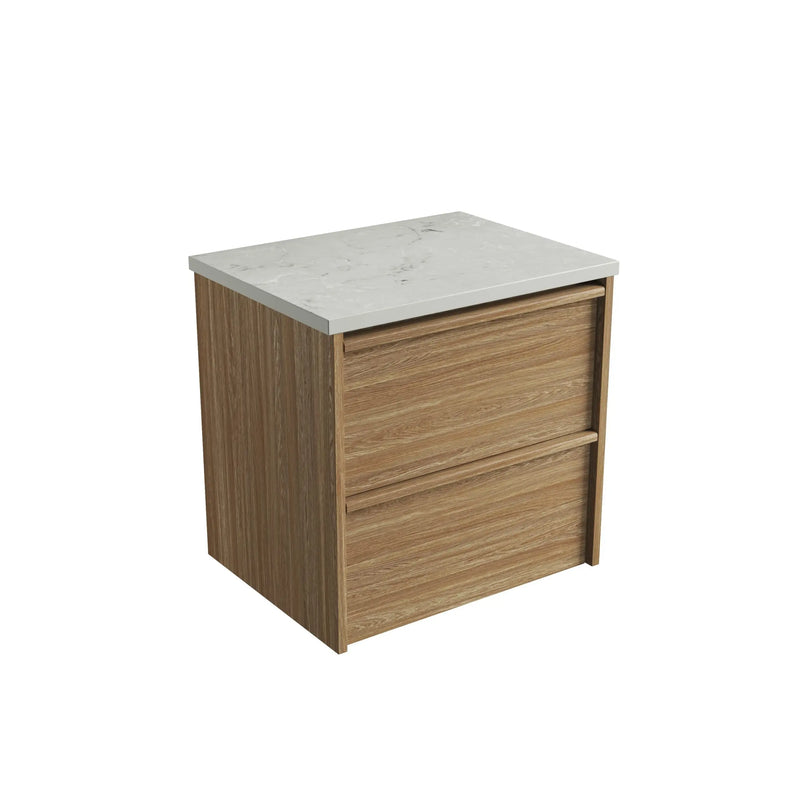 Venetta Framed Wall Hung 600mm Harvest Oak Cabinet - FIL Kitchen Bathroom