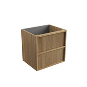Venetta Fluted Framed Wall Hung 600mm Harvest Oak Cabinet - FIL Kitchen Bathroom