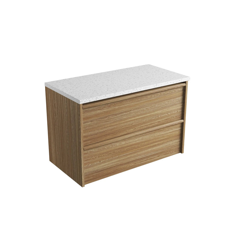 Venetta Framed Wall Hung 900mm Harvest Oak Cabinet - FIL Kitchen Bathroom