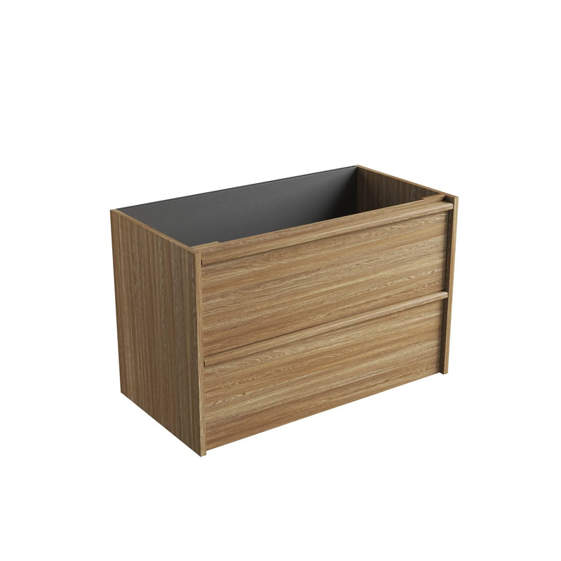 Venetta Framed Wall Hung 900mm Harvest Oak Cabinet - FIL Kitchen Bathroom