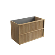Venetta Fluted Framed Wall Hung 900mm Harvest Oak Cabinet - FIL Kitchen Bathroom
