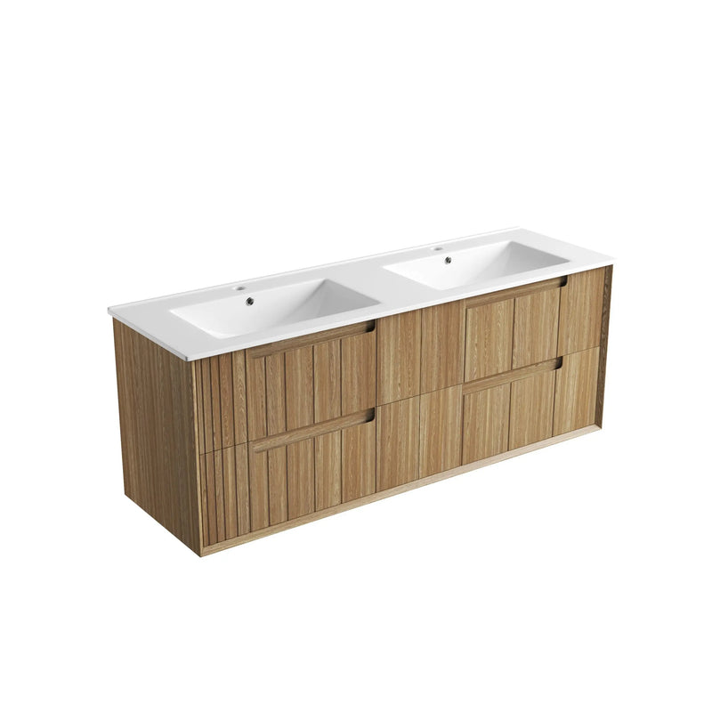 Voulari Vramed Wall Hung 1500mm Harvest Oak Cabinet - FIL Kitchen Bathroom
