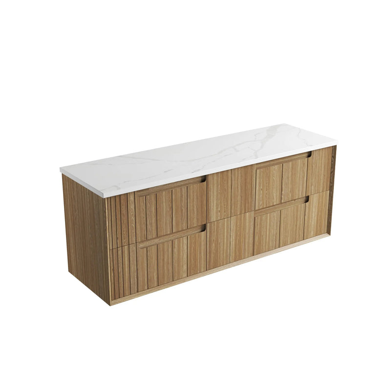 Voulari Vramed Wall Hung 1500mm Harvest Oak Cabinet - FIL Kitchen Bathroom