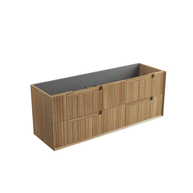 Voulari Vramed Wall Hung 1500mm Harvest Oak Cabinet - FIL Kitchen Bathroom