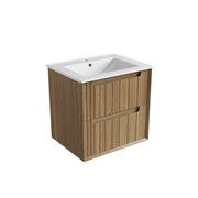 Voulari Framed Wall Hung 600mm Harvest Oak Cabinet - FIL Kitchen Bathroom