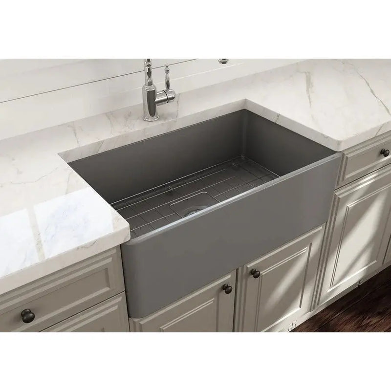 KITCHEN SINK QUARTZ UNDERMOUNT Matte White/Matte Black/Matte Grey 838mm POSEIDON