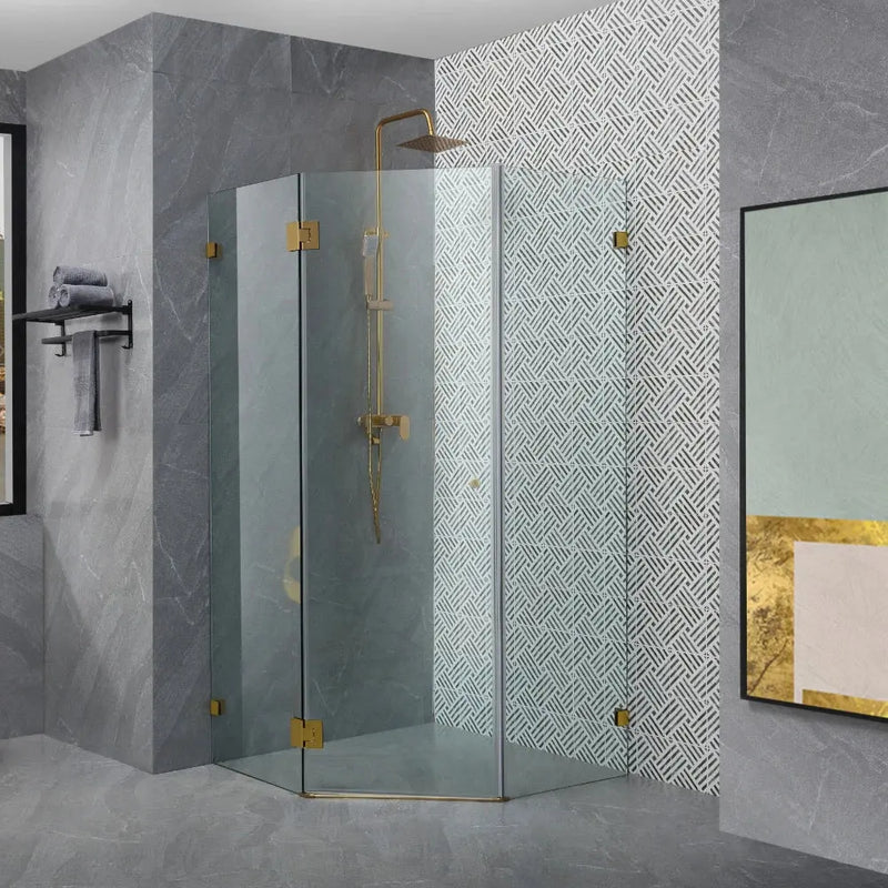 Covey Frameless Diamond Hinge Door Shower Screen 10mm