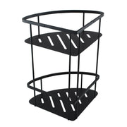 Chrome/Matte Black Stainless Steel 2 Tier Shower Caddy Shelf FIL Kitchen Bathroom