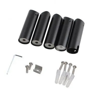 Round Matte Black Electric Heated Towel Rack 9 Bars FIL Kitchen Bathroom