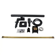 Chrome/Black Floor Standing Mixer With Diverter & Handheld Shower(Brass) FIL Kitchen Bathroom