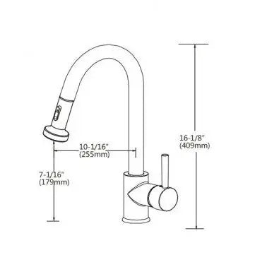 Round Chrome Pull Out Spray Kitchen Sink Mixer Tap FIL Kitchen Bathroom