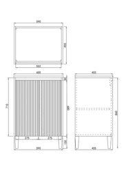 Brighton Floor Standing Vanity PVC Matte Black 600mm/750mm/900mm CETO