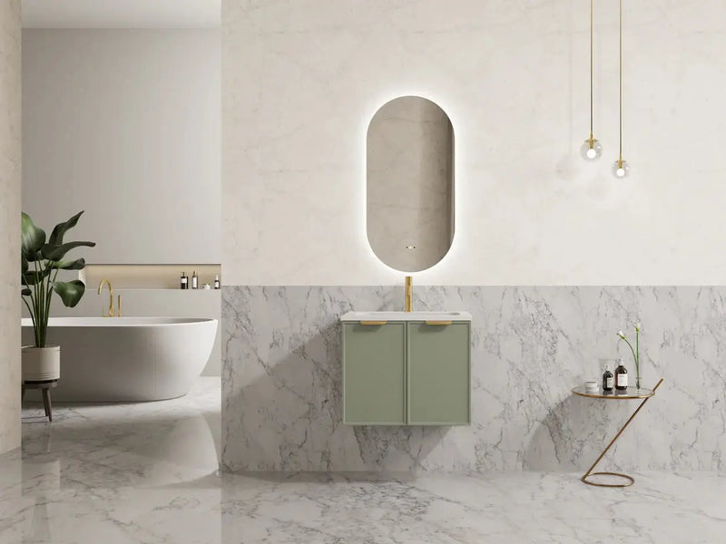 Wall Hung PVC Cabinet (Olive Green)600mm/750mm/900mm/1200mm/1500mm POSEIDON