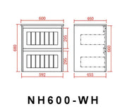 Poseidon New Hampton Wall Hung Vanity (600mm/750mm/900mm/1200mm/1500) - FIL Kitchen Bathroom