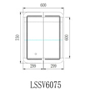 LED PVC Mirror Shaving Cabinet (600/750/900/1200/1500mm) POSEIDON