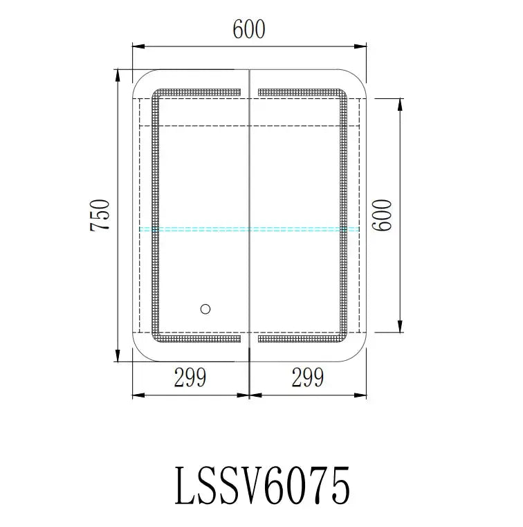 LED PVC Mirror Shaving Cabinet (600/750/900/1200/1500mm) POSEIDON