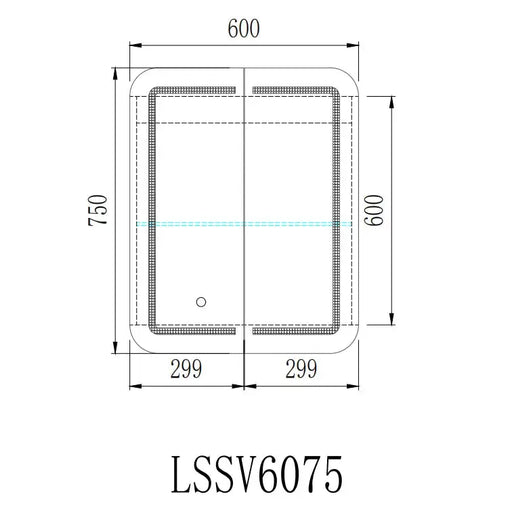 LED PVC Mirror Shaving Cabinet (600/750/900/1200/1500mm) POSEIDON