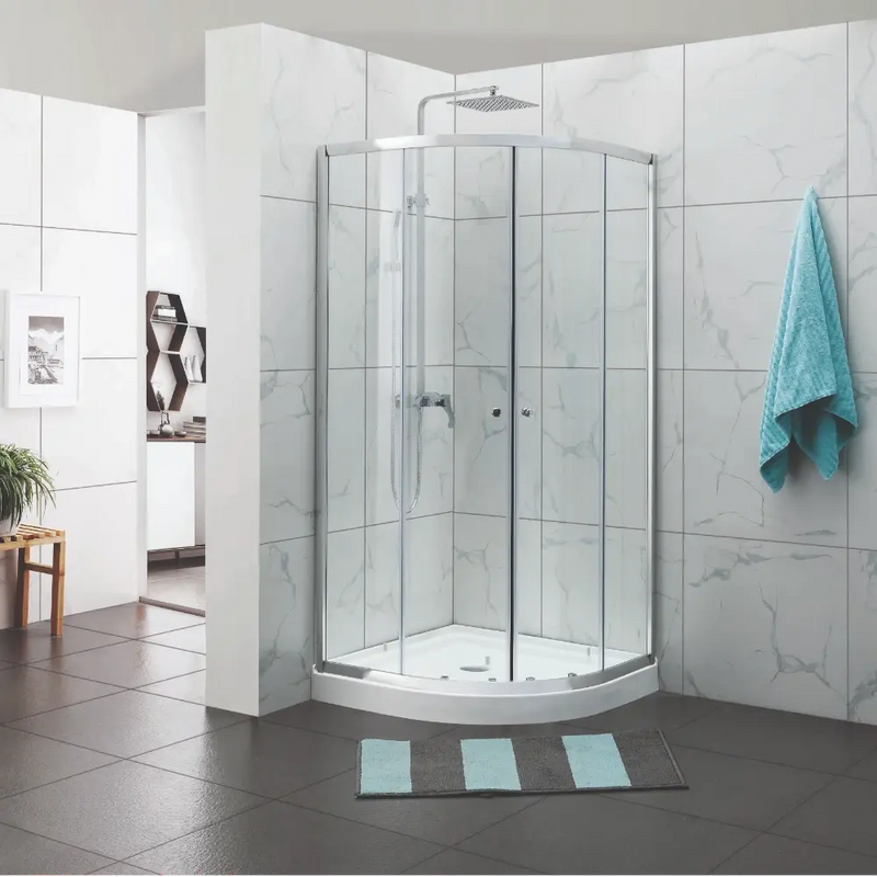 Covey Semi-Frameless Curved Sliding Door Shower Screen 6mm