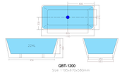 Qubist Free Standing Non-Overflow Bathtub (1200/1400/1500/1700mm) POSEIDON