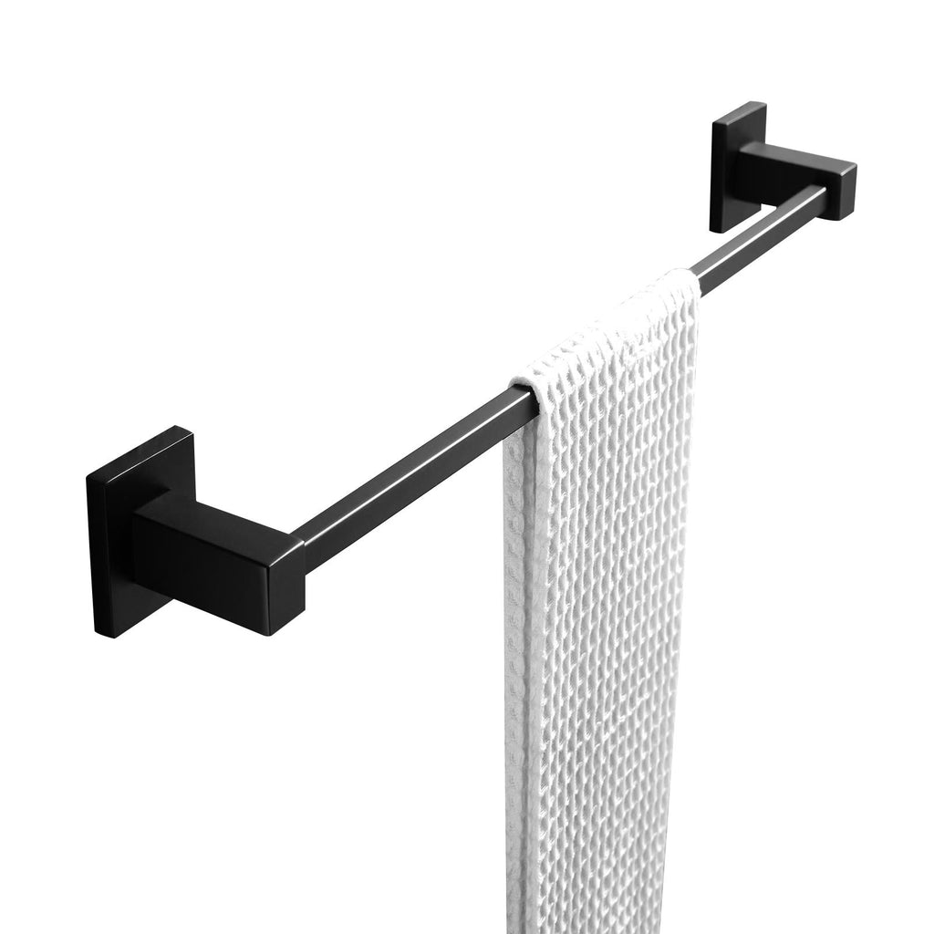 BLAZE Chrome/Black Single Towel Rail 800mm