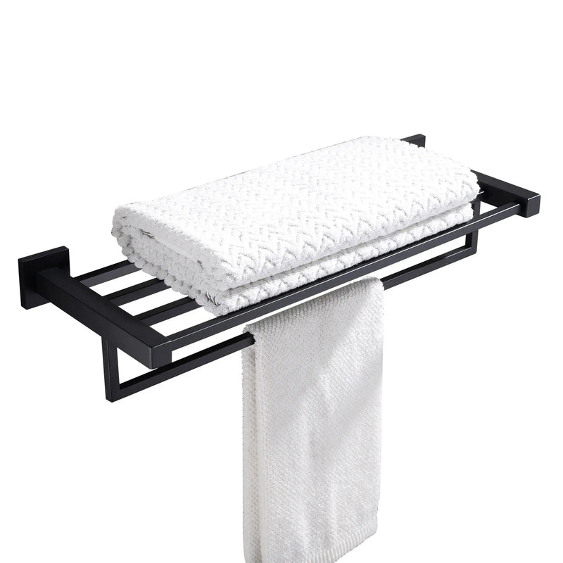 BLAZE Black Towel Rack 600mm FIL Kitchen Bathroom