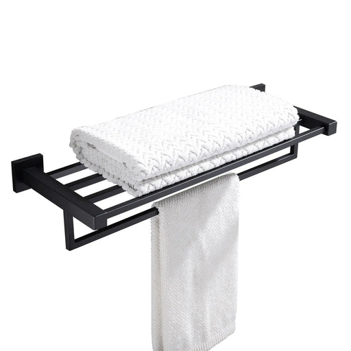 BLAZE Black Towel Rack 600mm FIL Kitchen Bathroom